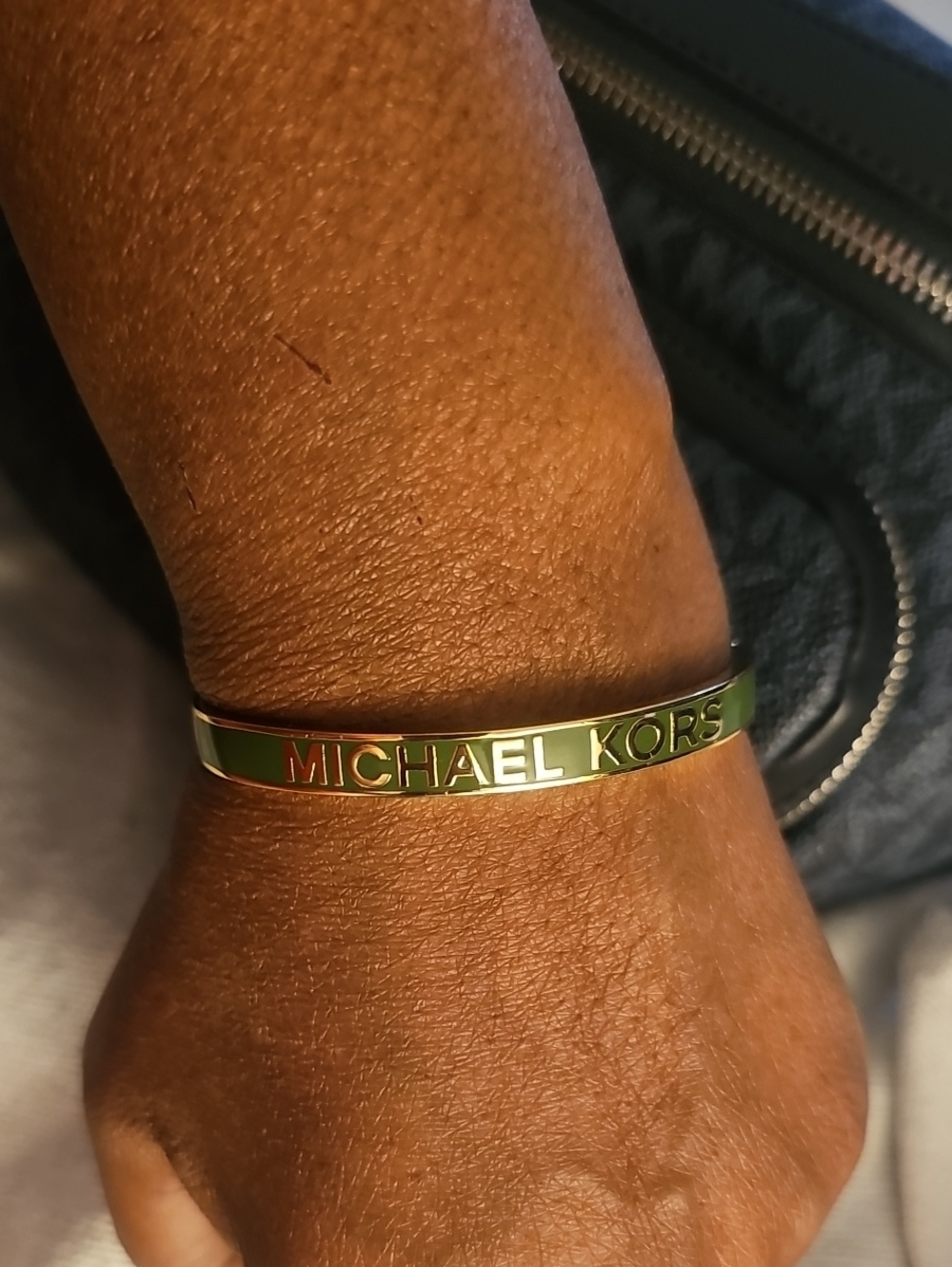 Michael Kors Gold Logo Slim Bangle Bracelet